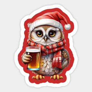 Christmas owl Sticker